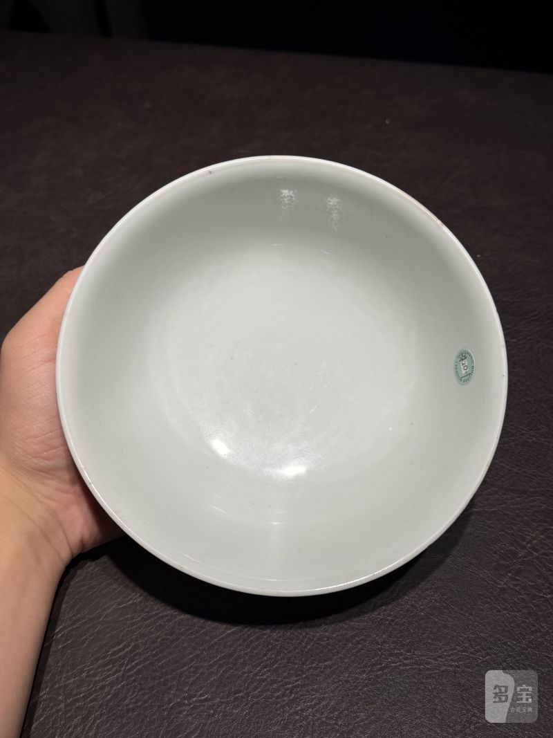 清乾隆 胭脂红地洋彩缠枝花卉纹碗 - 图10
